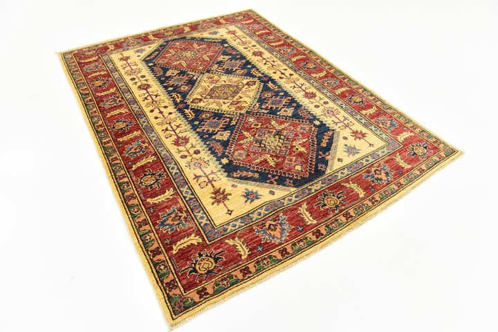 5' 2 x 6' 9 Hand Knotted Kazak Rug