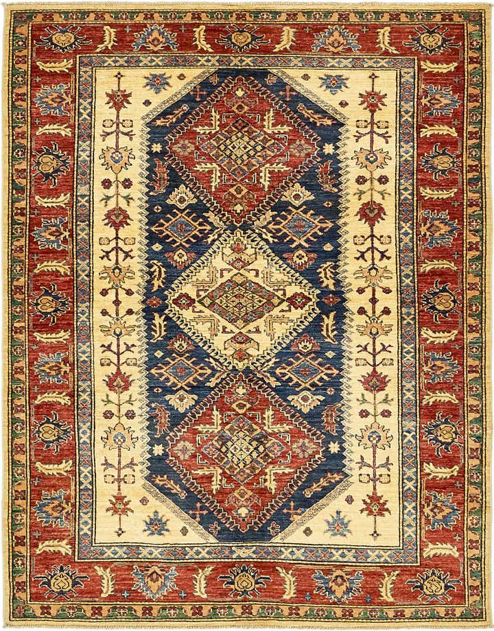 5' 2 x 6' 9 Hand Knotted Kazak Rug