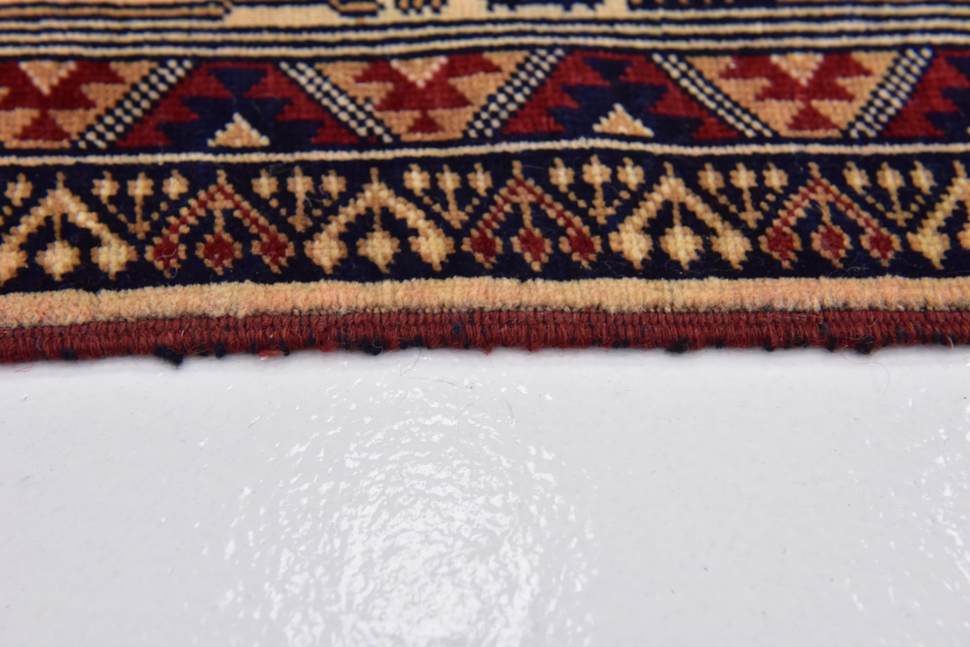 6' 4 x 9' 2 Hand Knotted Kazak Rug