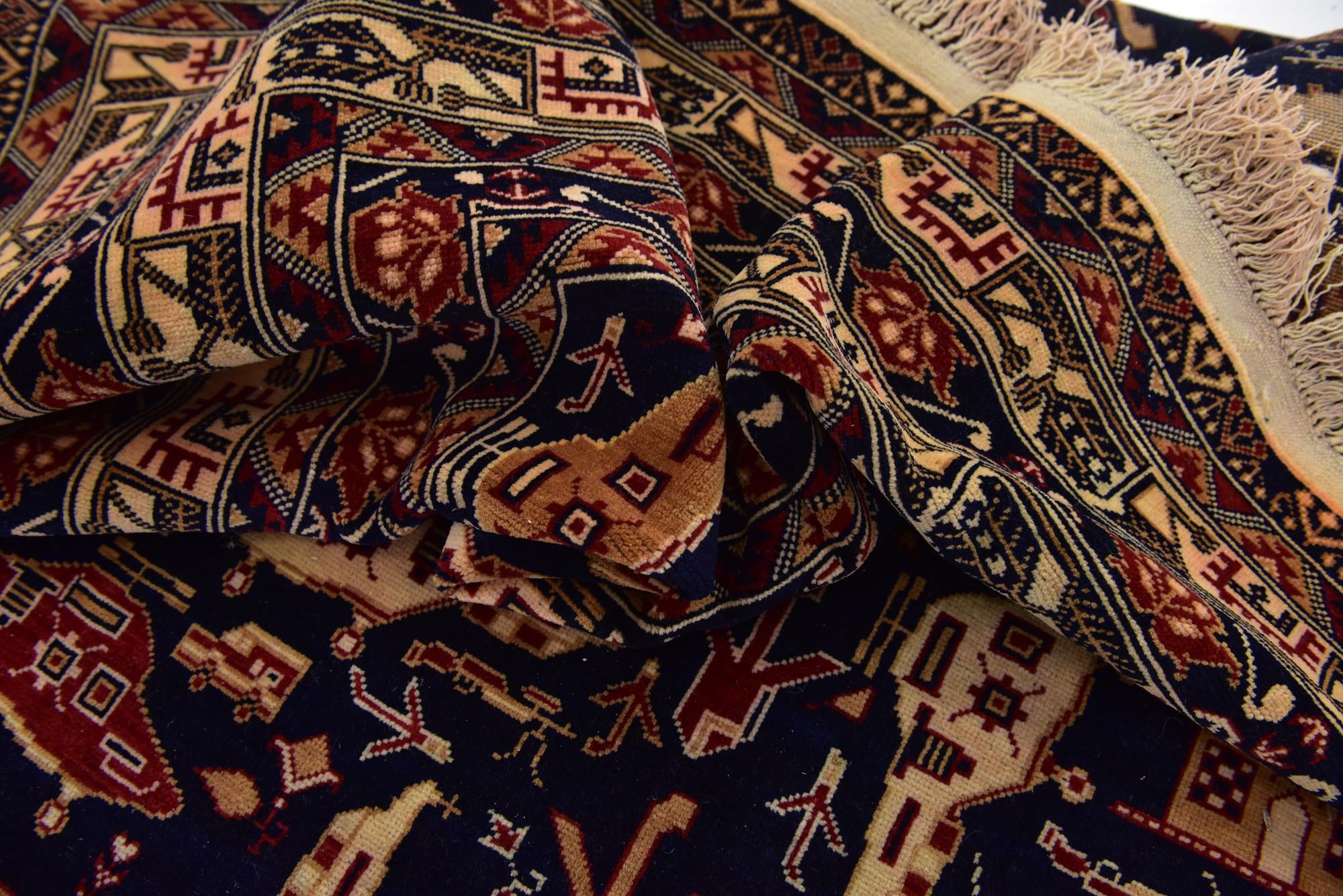 6' 4 x 9' 2 Hand Knotted Kazak Rug
