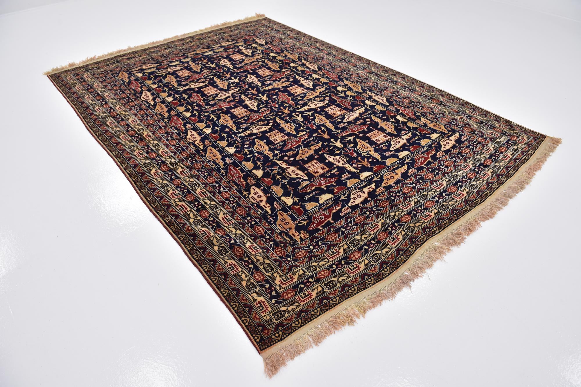 6' 4 x 9' 2 Hand Knotted Kazak Rug