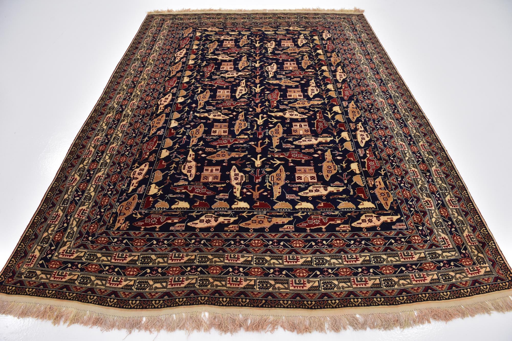 6' 4 x 9' 2 Hand Knotted Kazak Rug