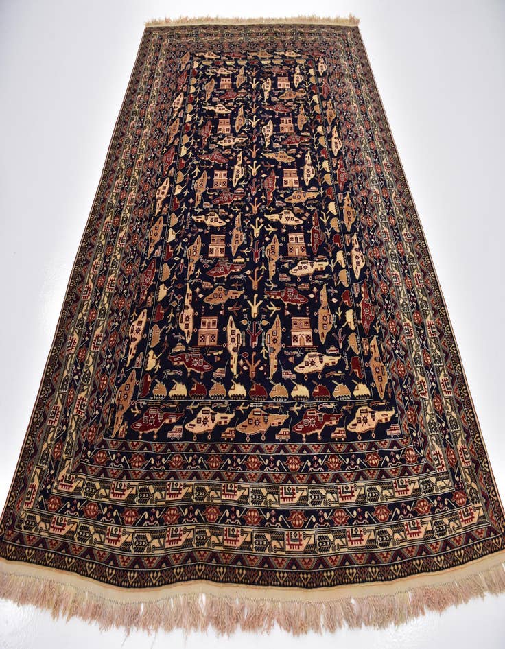 Detail image of 6' 4 x 9' 2  Hand Knotted Kazak Rug