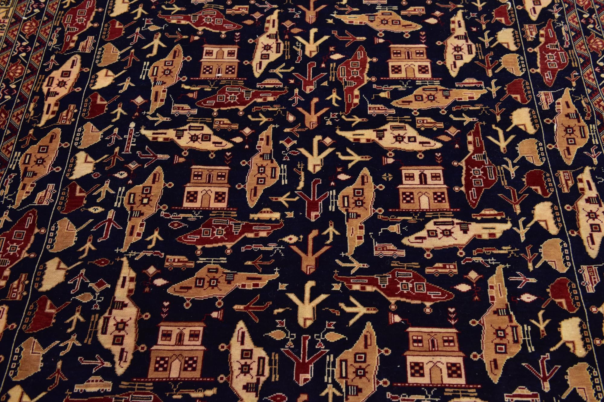 6' 4 x 9' 2 Hand Knotted Kazak Rug