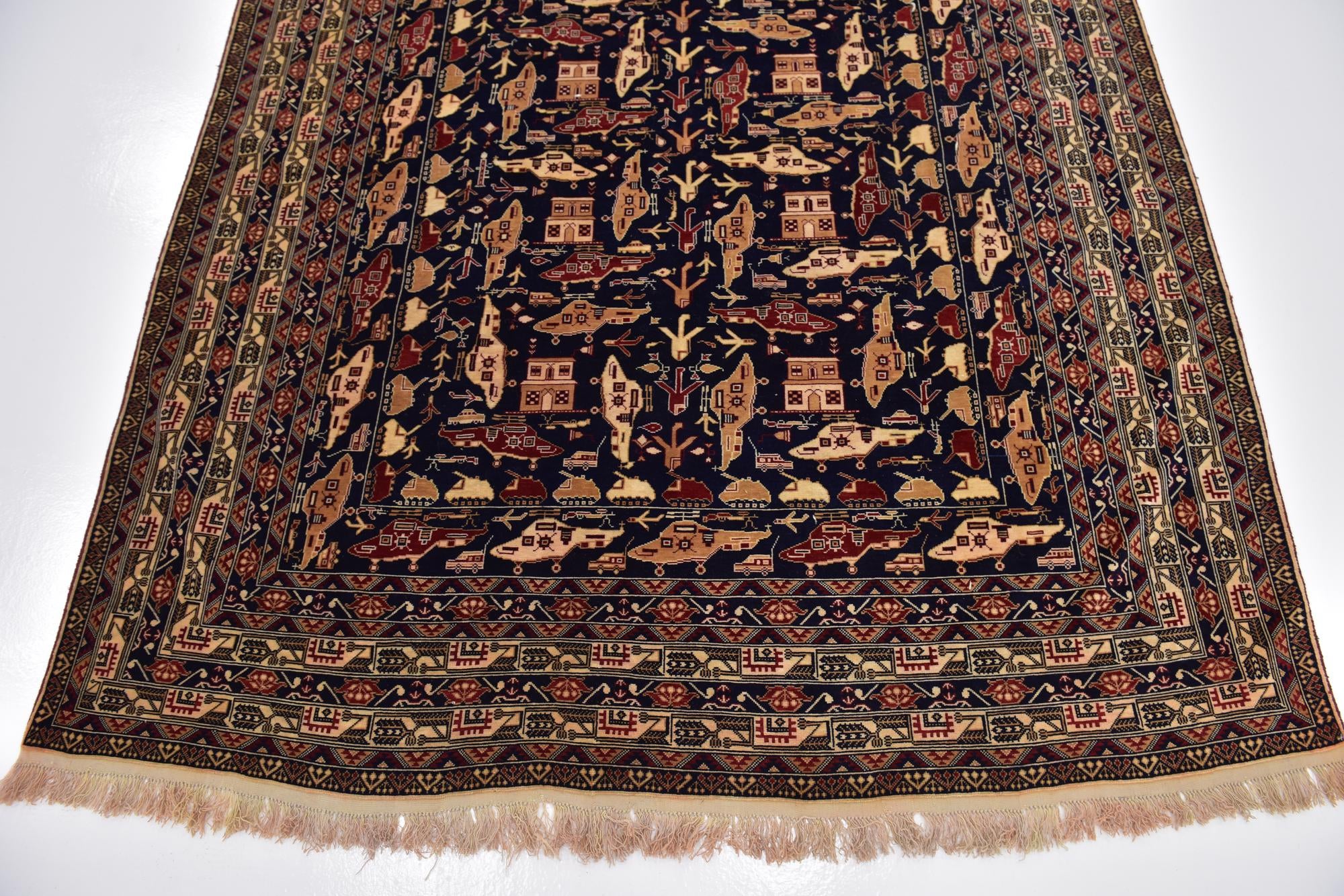 6' 4 x 9' 2 Hand Knotted Kazak Rug