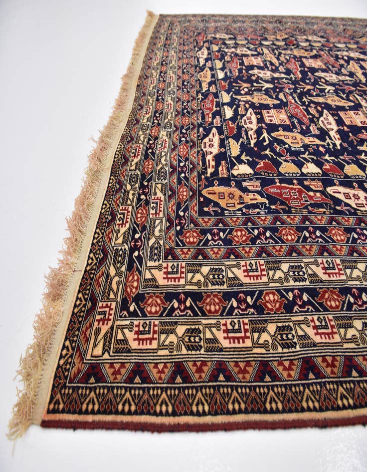 Detail image of 6' 4 x 9' 2  Hand Knotted Kazak Rug