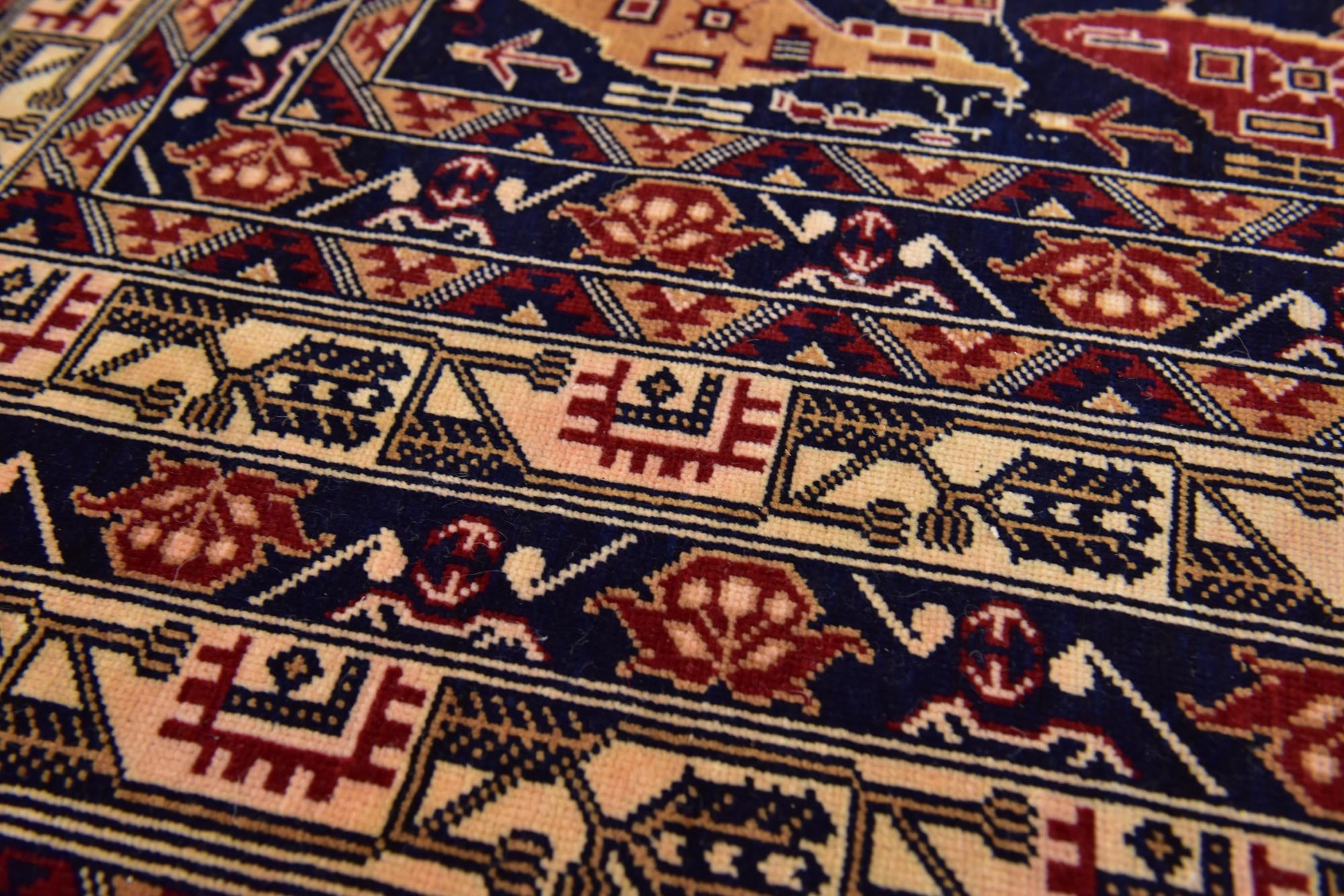 6' 4 x 9' 2 Hand Knotted Kazak Rug