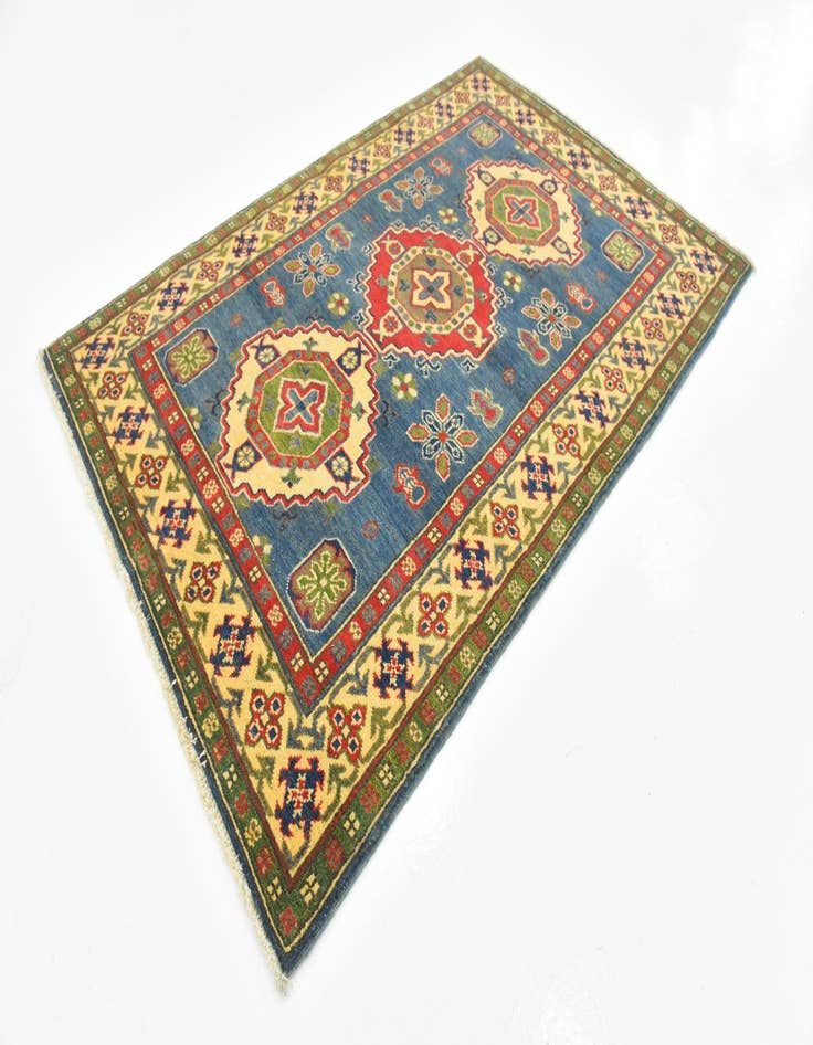 Detail image of 3' 10 x 5' 10 Hand Knotted Kazak Rug