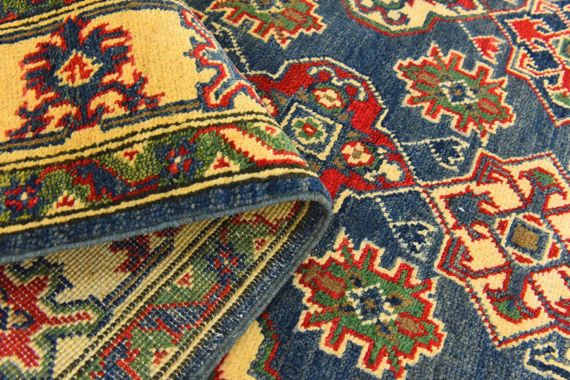 4' x 6' 4 Hand Knotted Kazak Rug