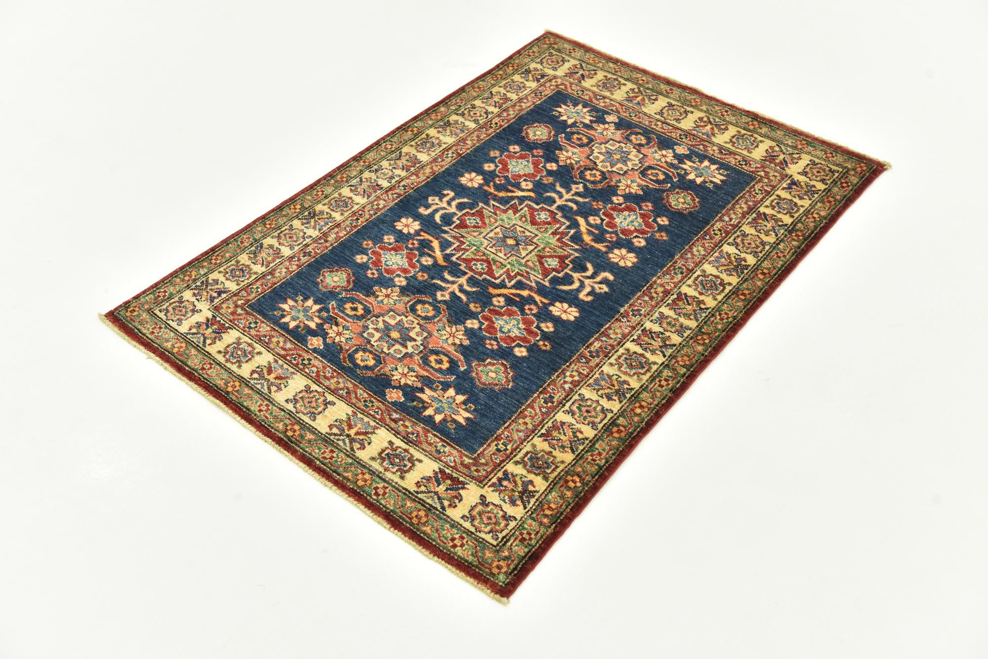85cm x 125cm anudado a mano Kazak Alfombra Oriental