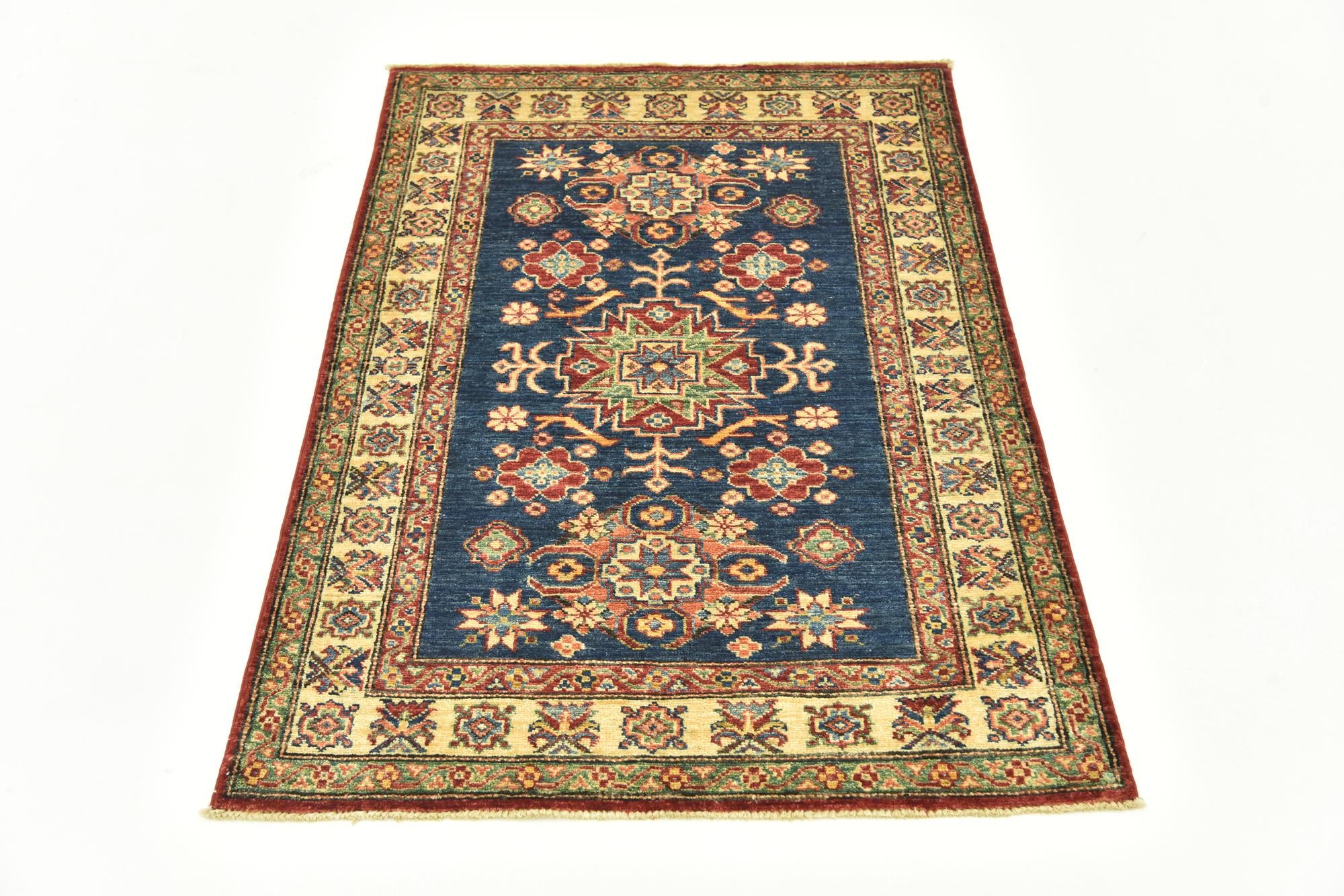 85cm x 125cm anudado a mano Kazak Alfombra Oriental