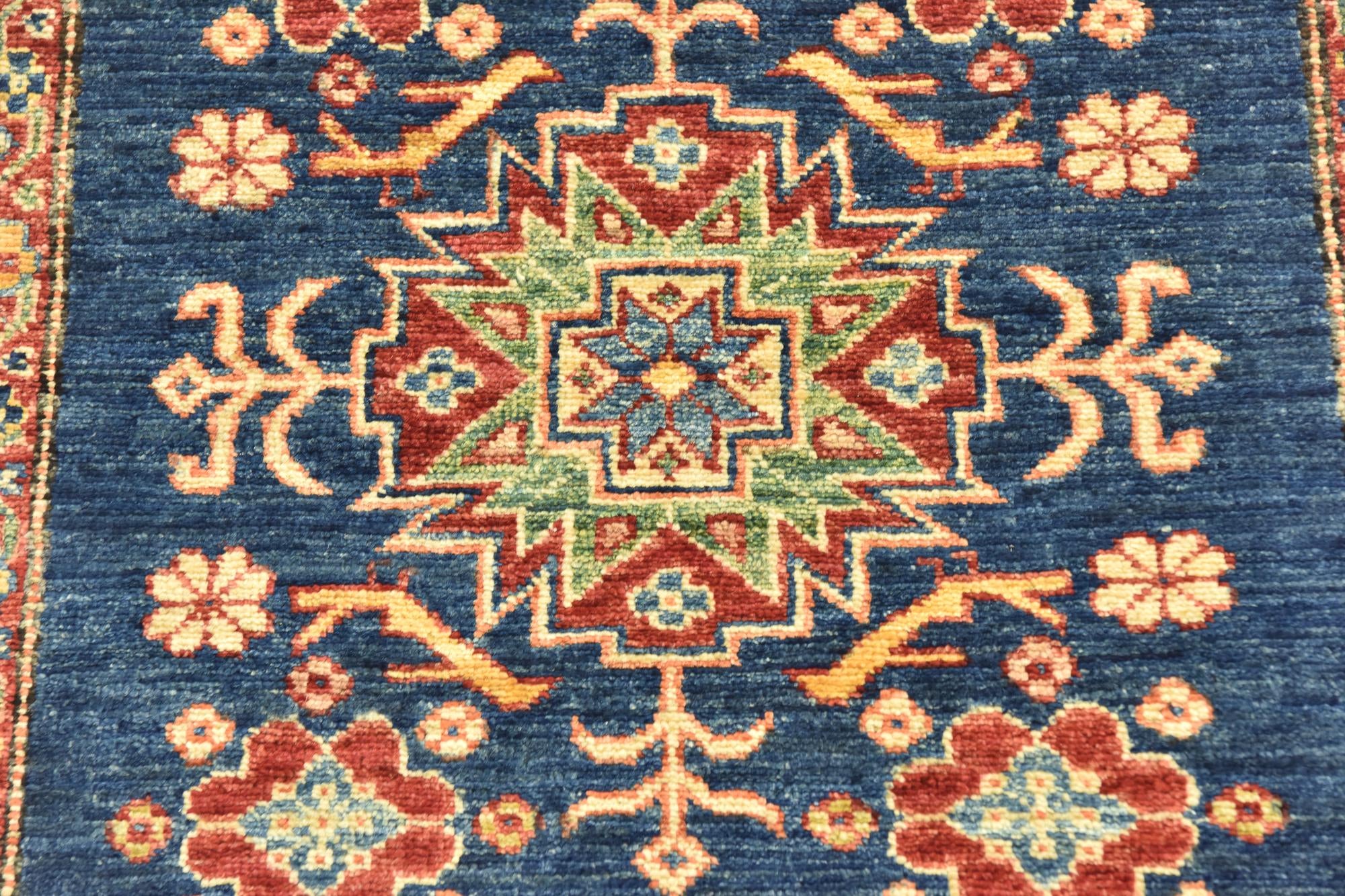 85cm x 125cm anudado a mano Kazak Alfombra Oriental