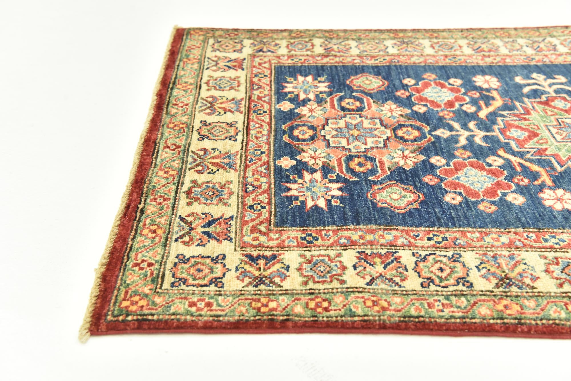 85cm x 125cm anudado a mano Kazak Alfombra Oriental