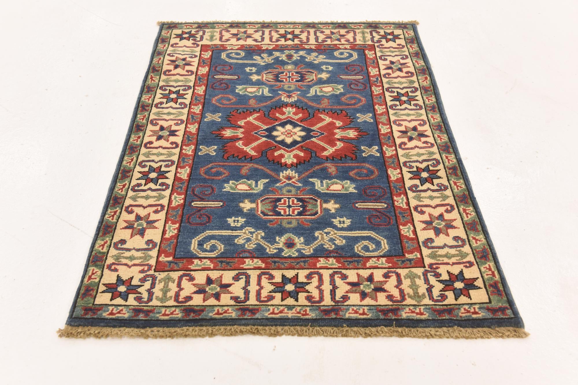 2' 9 x 4' 1 Hand Knotted Kazak Rug
