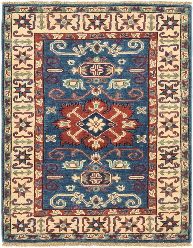 Detail image of 2' 9 x 4' 1 Hand Knotted Kazak Rug