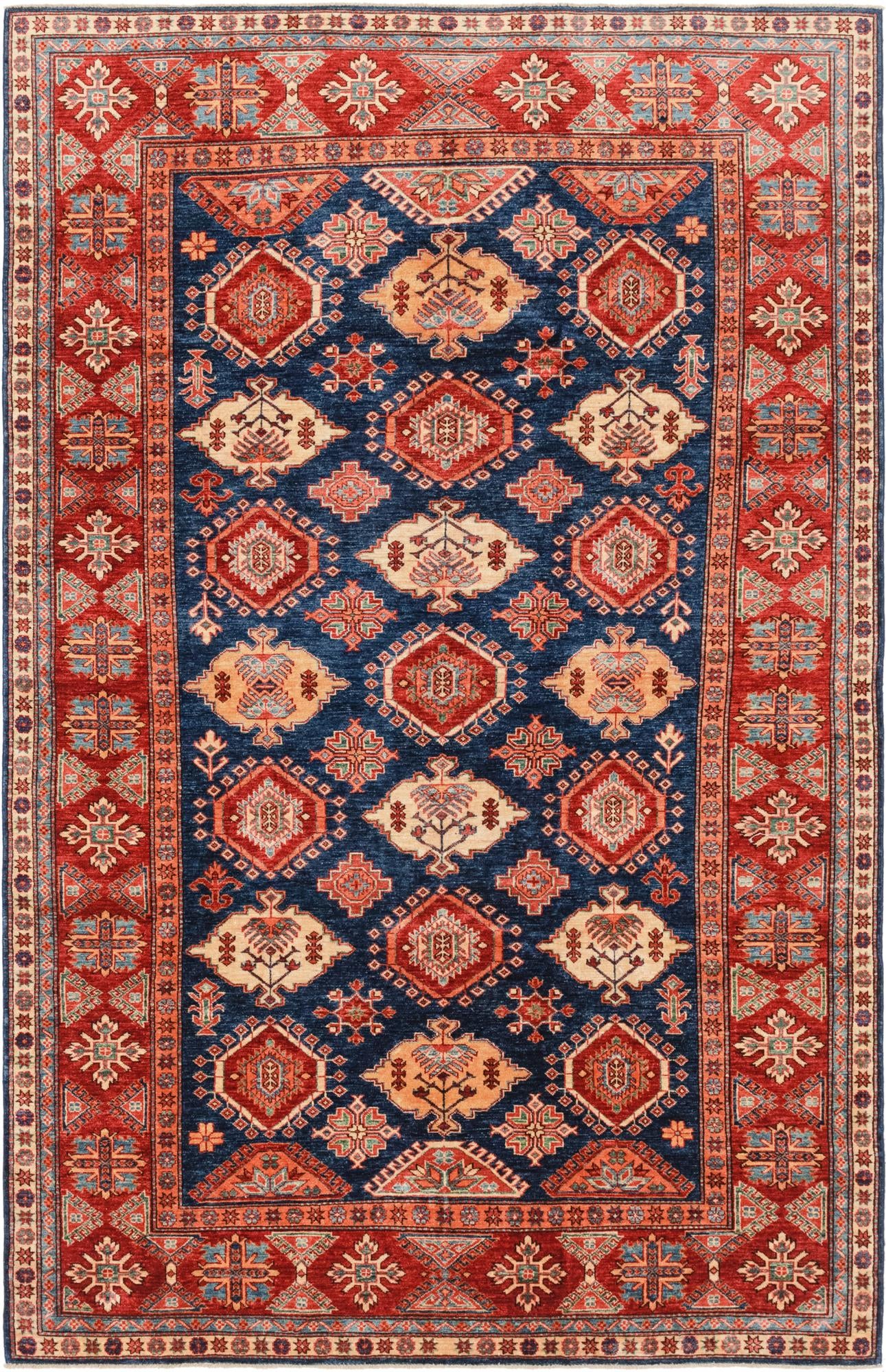 6' 6 x 10' Hand Knotted Kazak Oriental Rug