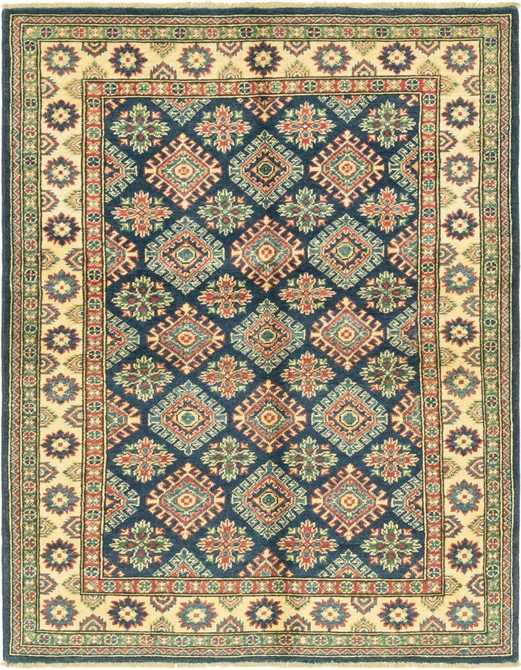 Detail image of 4' 1 x 6' Hand Knotted Kazak Rug