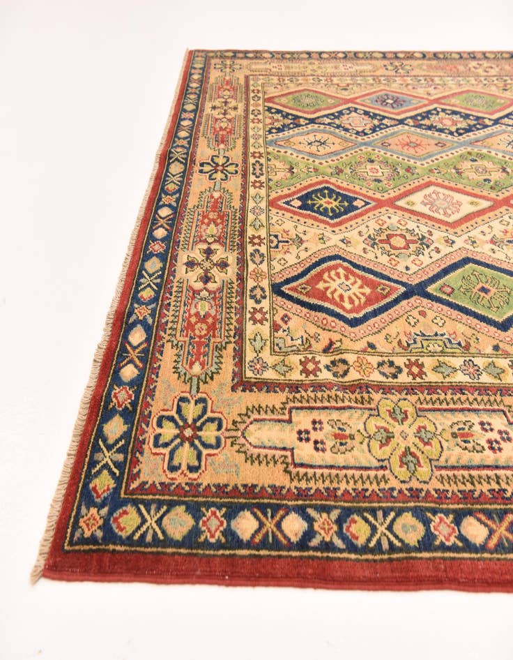 Detail image of 6' 6 x 9' 8  Hand Knotted Kazak Rug