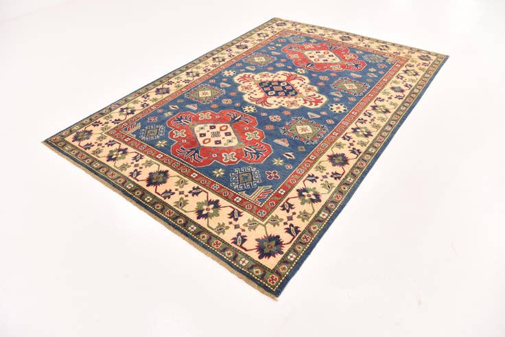 Detail image of 6' 1 x 9' Hand Knotted Kazak Rug