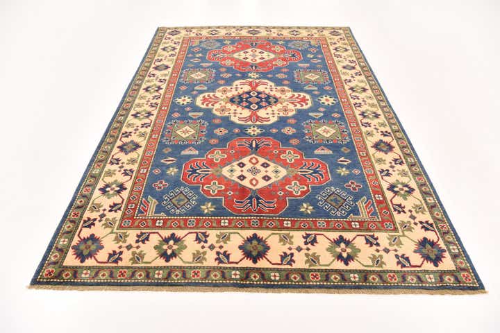 6' 1 x 9' Hand Knotted Kazak Rug