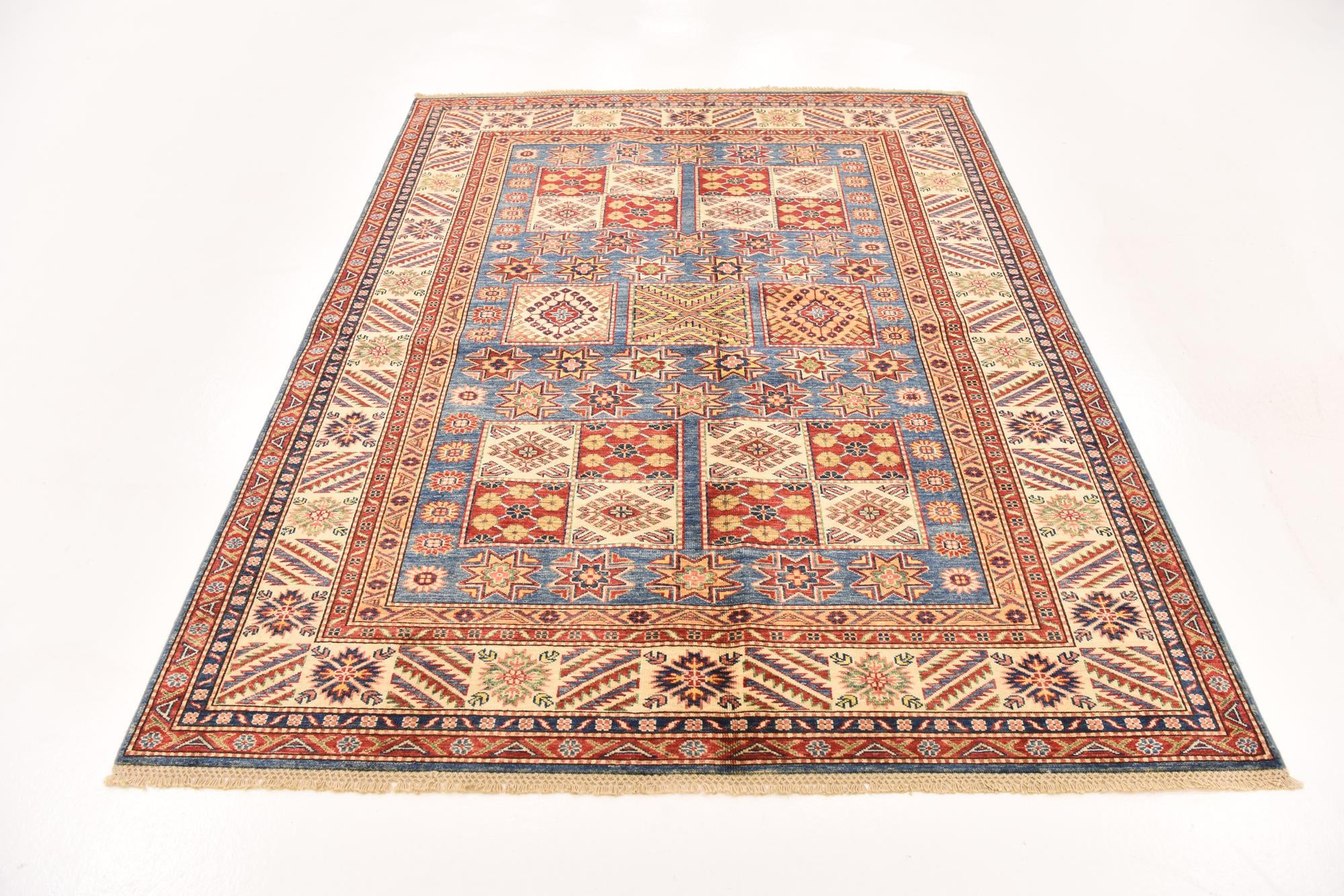 5' 9 x 7' 4 Hand Knotted Kazak Oriental Rug