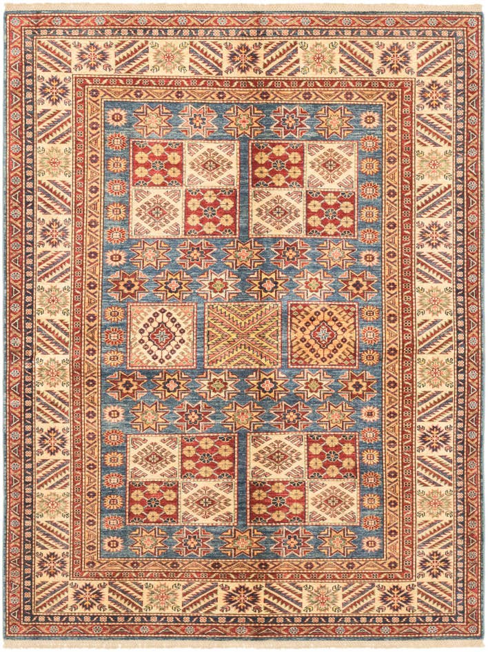 Detail image of 5' 9 x 7' 4 Hand Knotted Kazak Oriental Rug