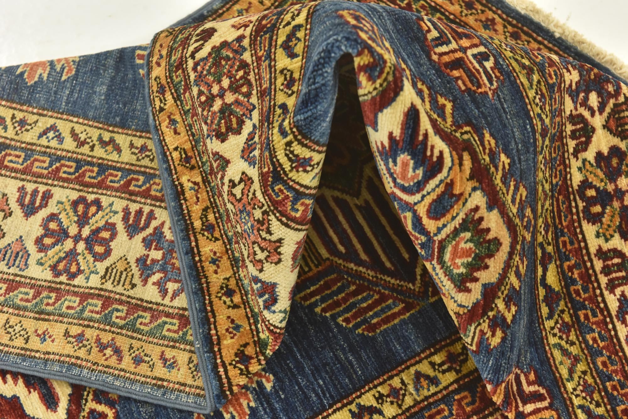 3' 5 x 4' 10 Hand Knotted Kazak Oriental Rug