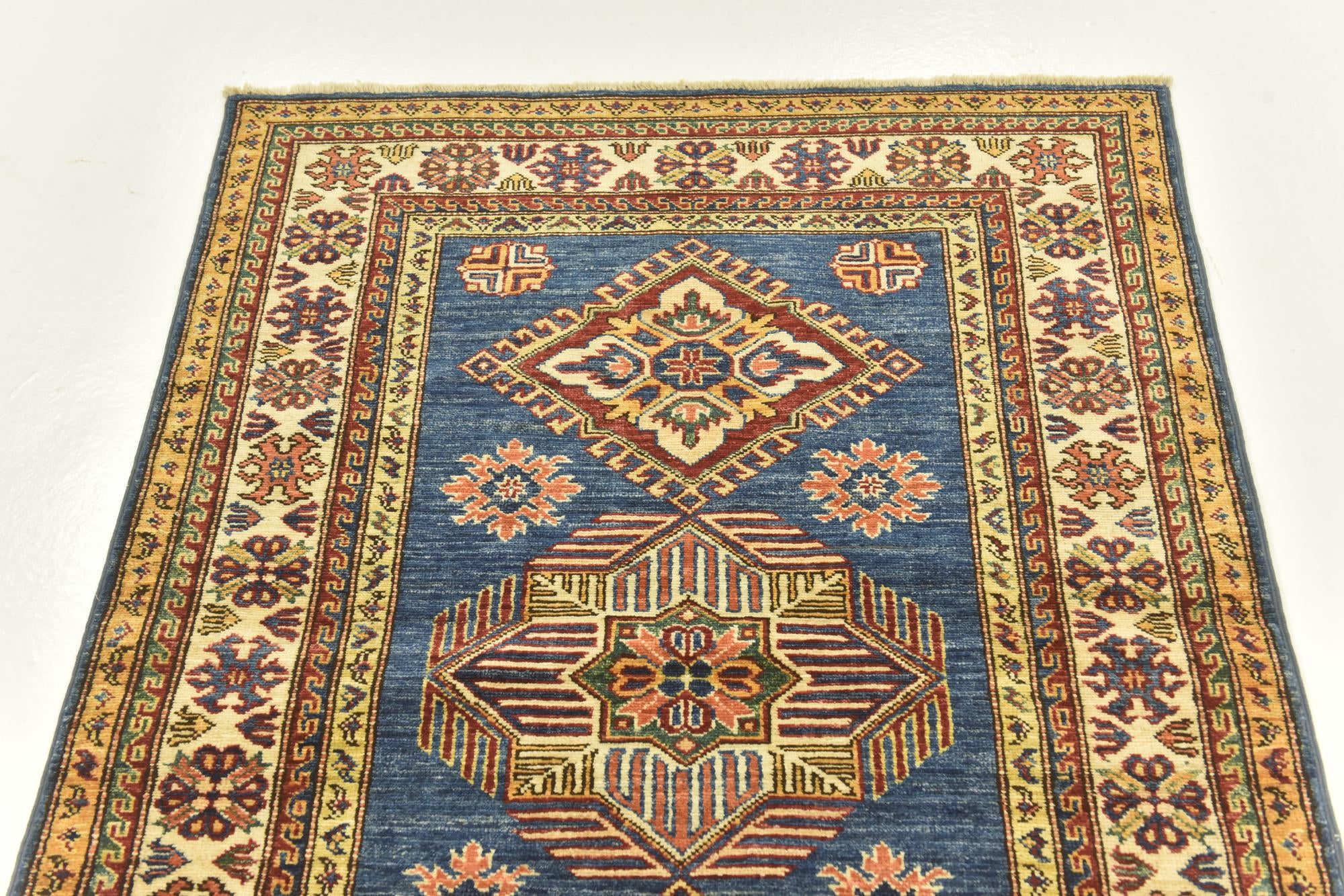 3' 5 x 4' 10 Hand Knotted Kazak Oriental Rug