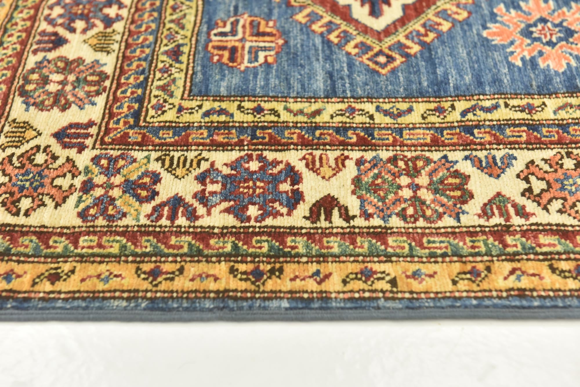 3' 5 x 4' 10 Hand Knotted Kazak Oriental Rug