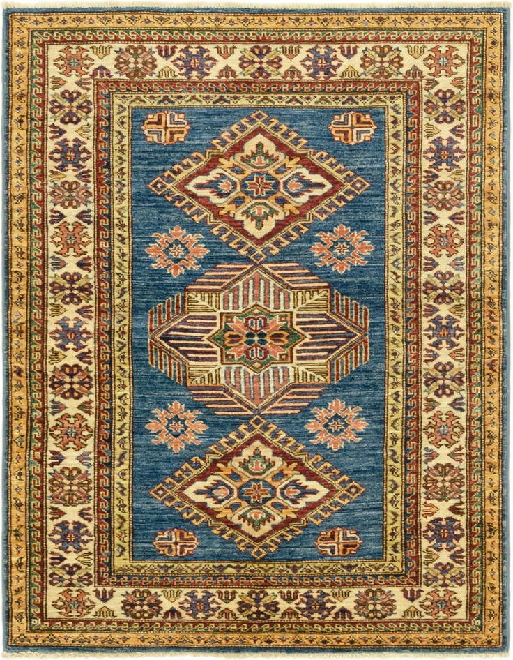 Detail image of 3' 5 x 4' 10 Hand Knotted Kazak Oriental Rug