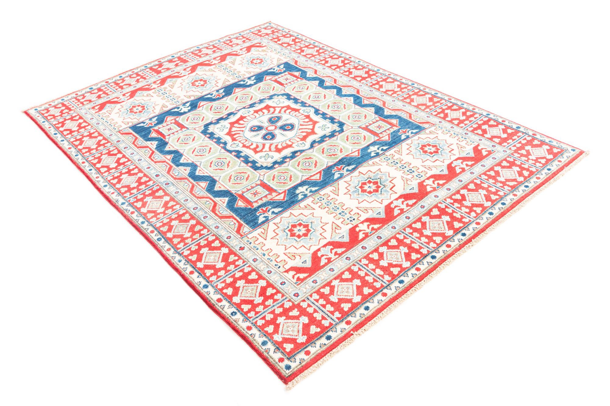 5' x 6' 8 Hand Knotted Kazak Rug