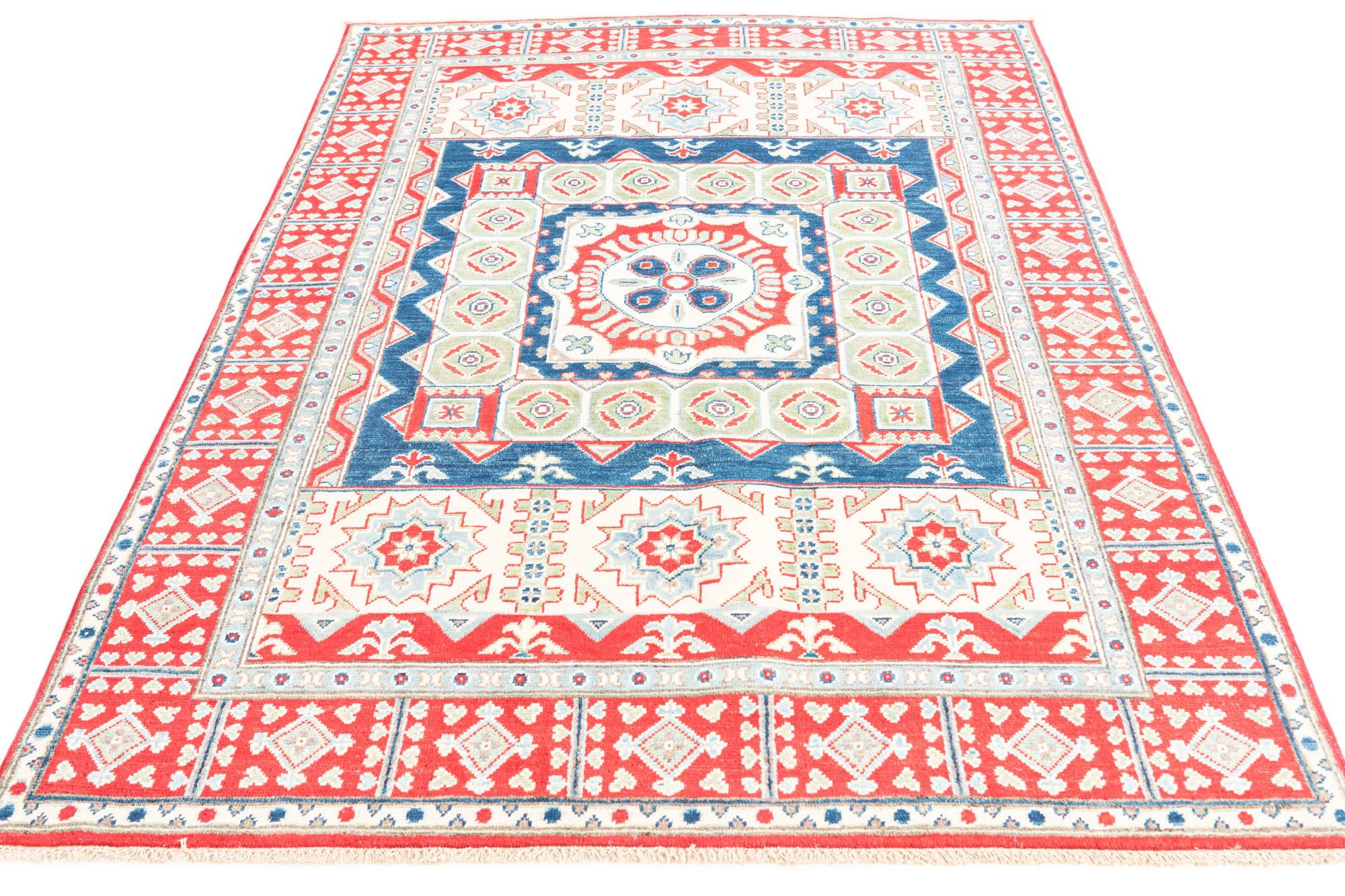 5' x 6' 8 Hand Knotted Kazak Rug