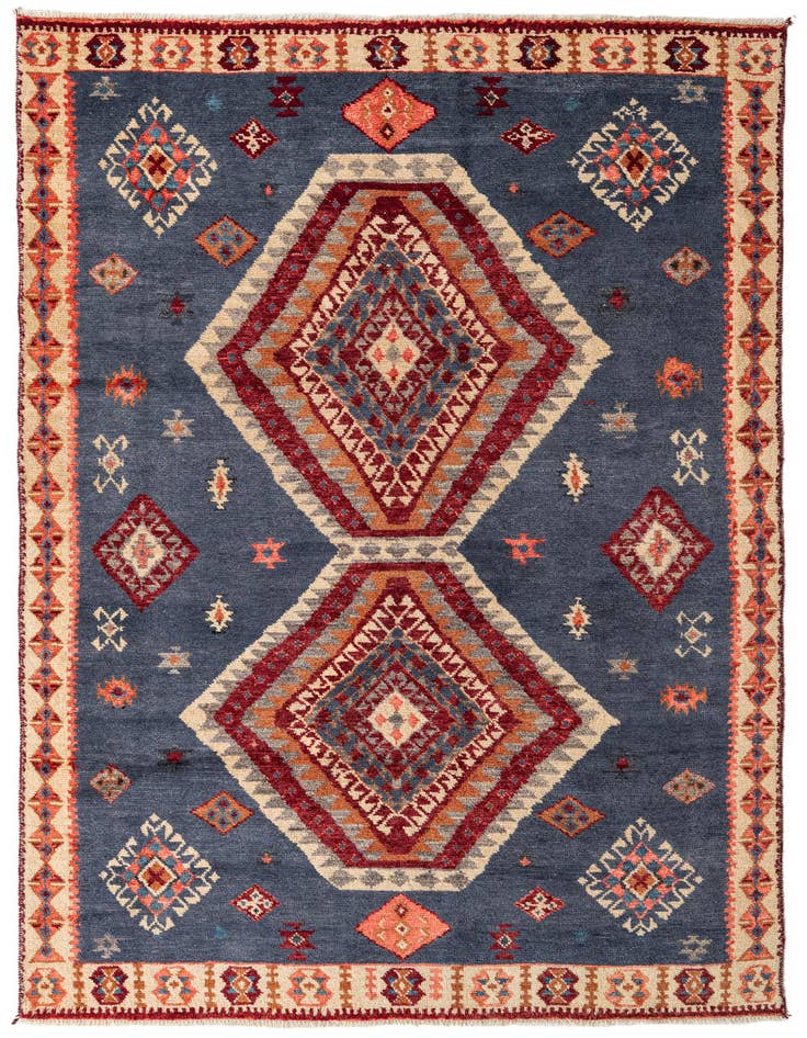 Detail image of 6' 3 x 9' 10 Hand Knotted Kazak Rug