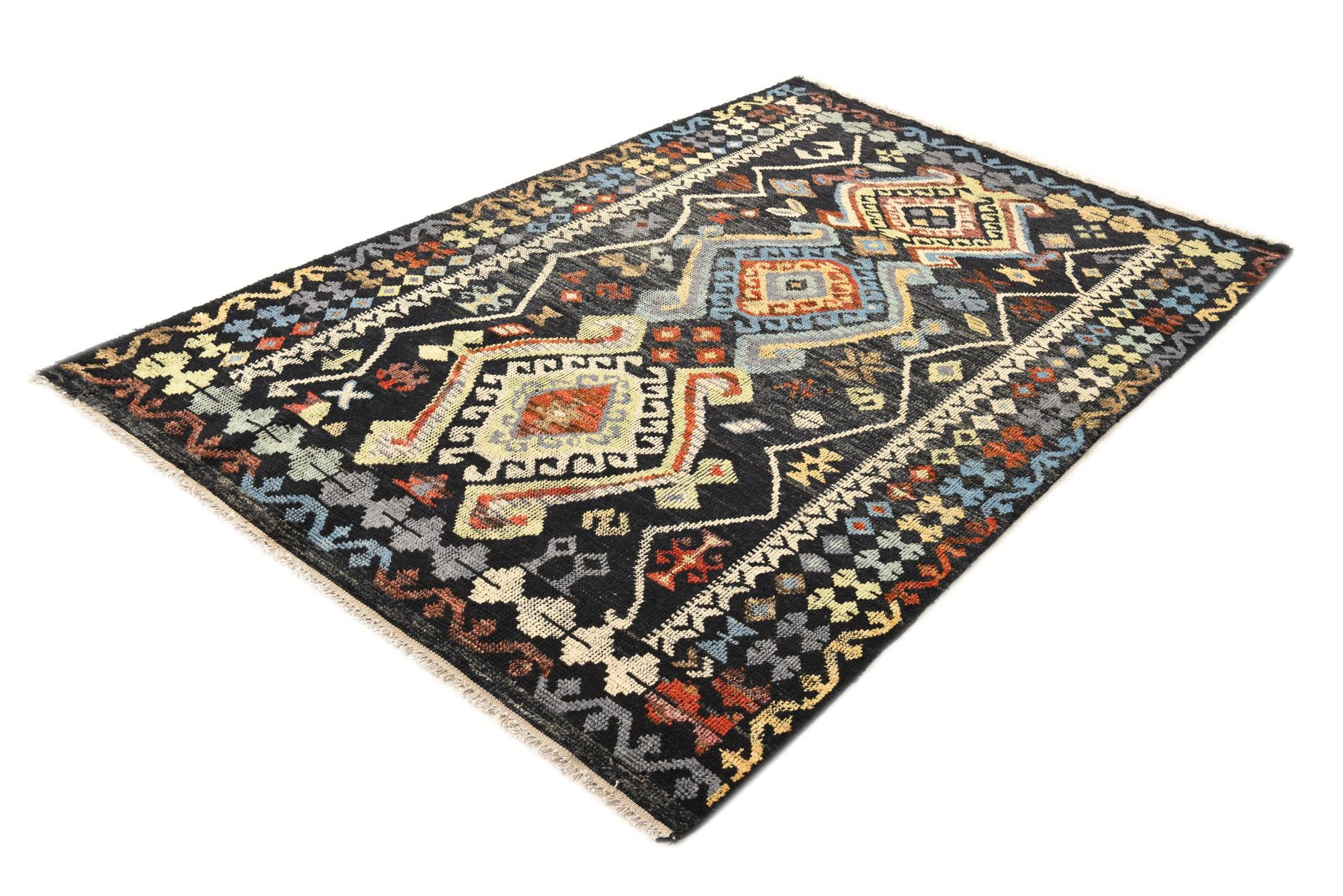 5' 5 x 8' 7 Hand Knotted Kazak Wool Rug