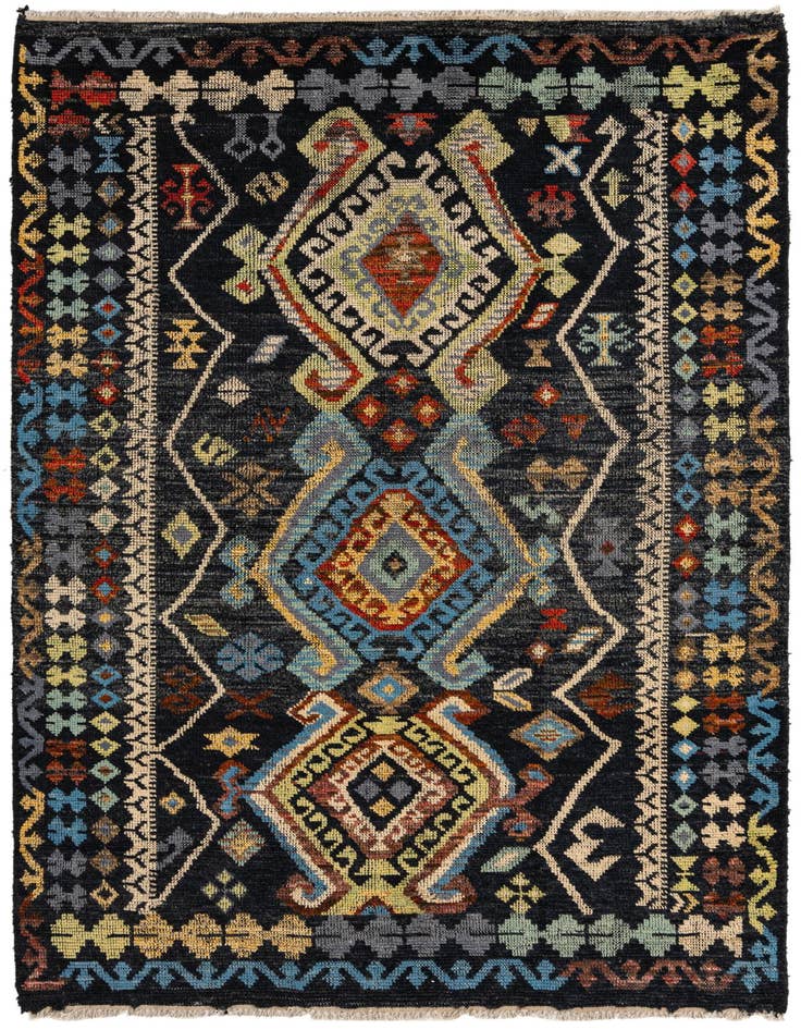 Detail image of 5' 5 x 8' 7 Hand Knotted Kazak Wool Rug
