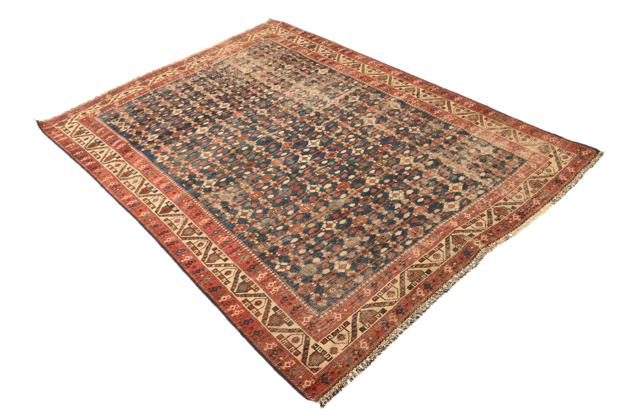 4' 7 x 6' 3 Hand Knotted Kazak Oriental Wool Rug