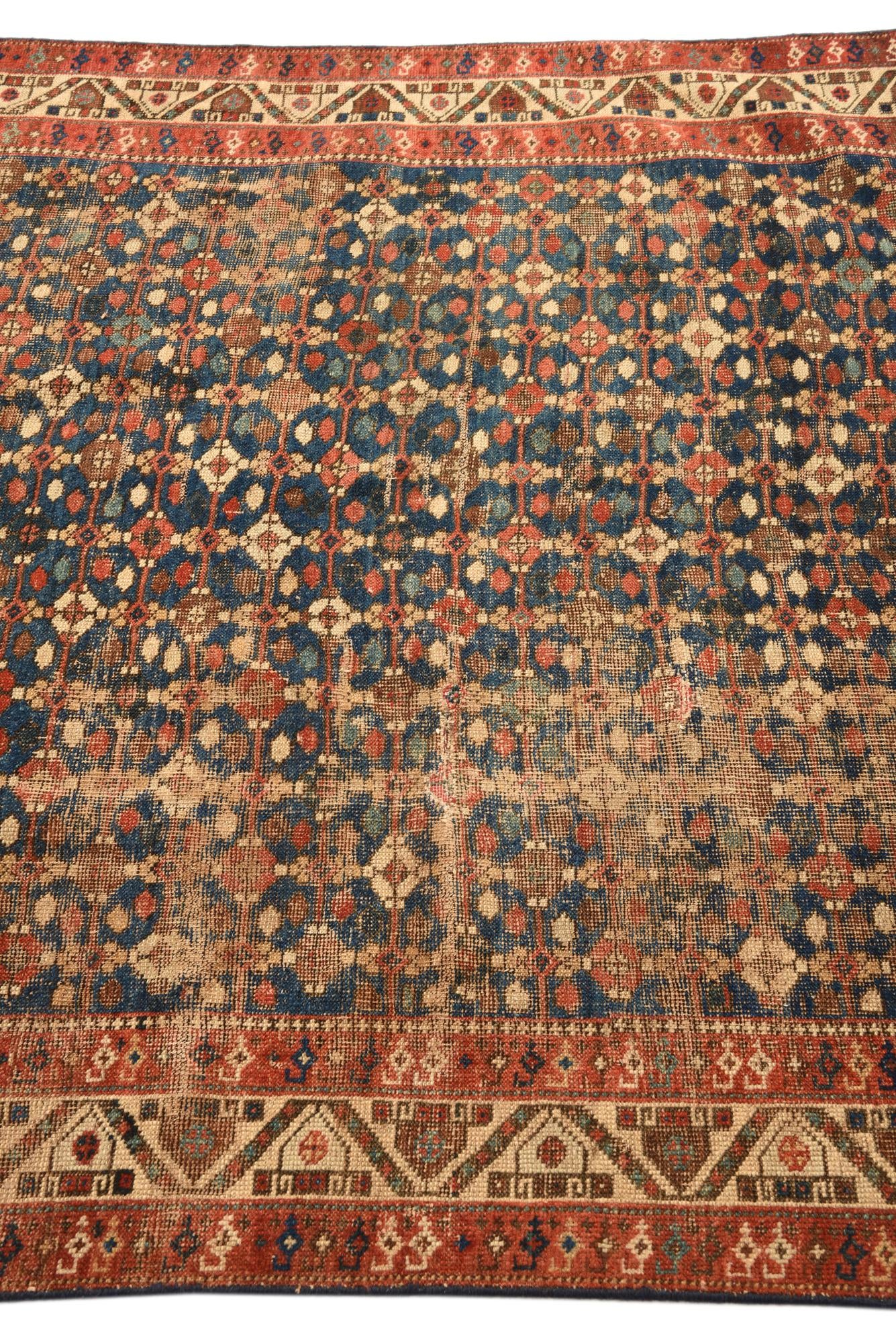 4' 7 x 6' 3 Hand Knotted Kazak Oriental Wool Rug