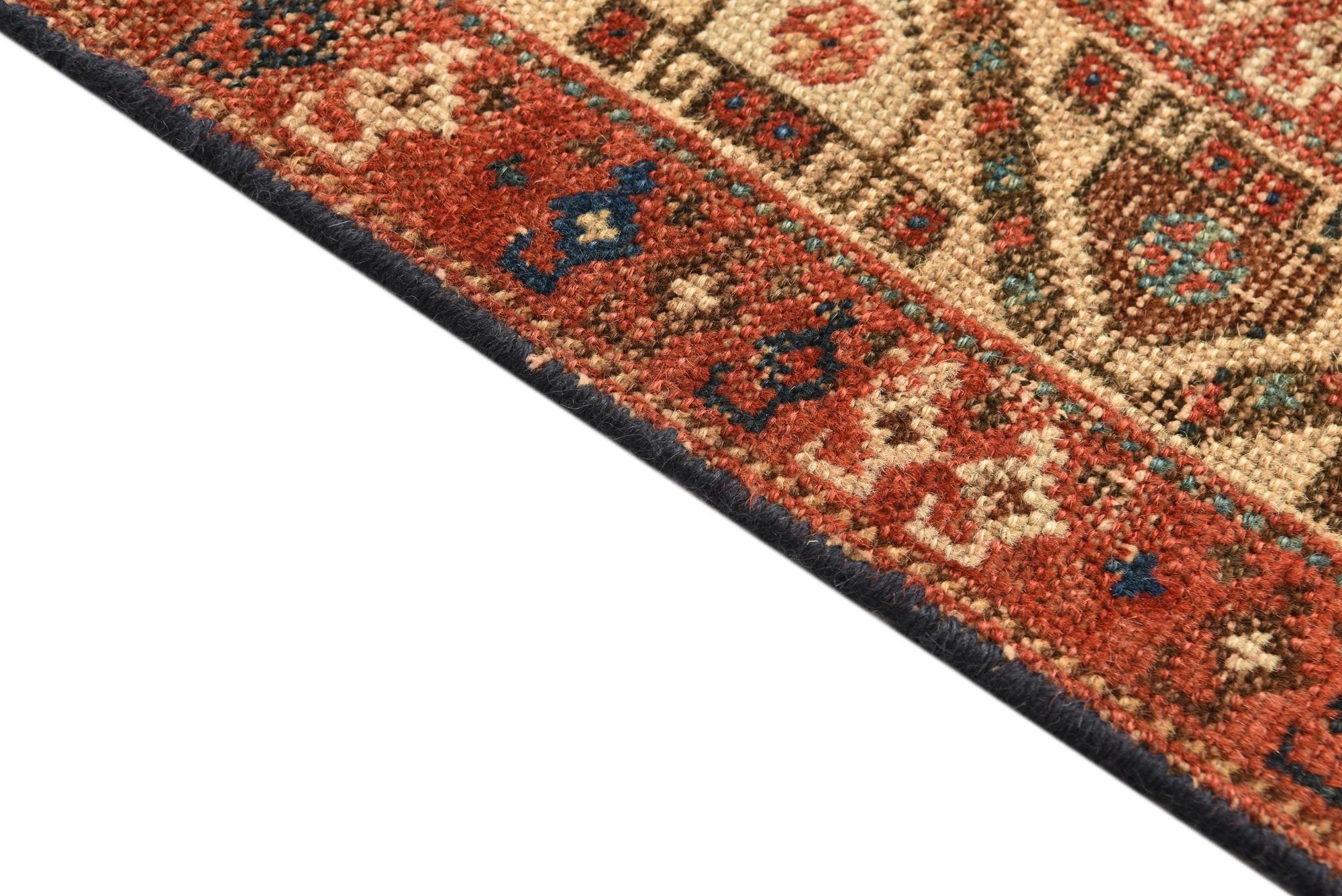 4' 7 x 6' 3 Hand Knotted Kazak Oriental Wool Rug