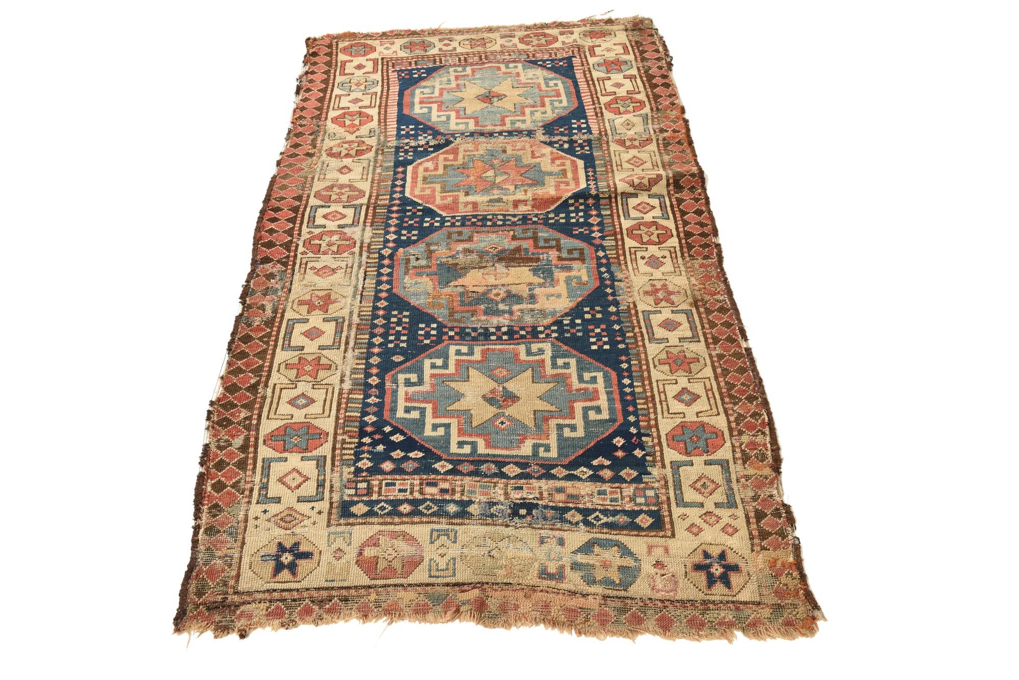 3' 5 x 6' 3 Hand Knotted Kazak Oriental Wool Rug