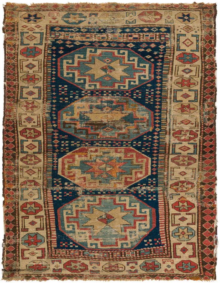 Detail image of 3' 5 x 6' 3 Hand Knotted Kazak Oriental Wool Rug