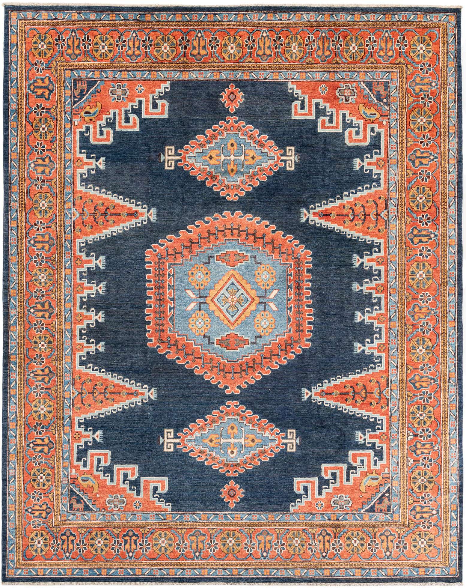 7' 10 x 10' Hand Knotted Kazak Rug