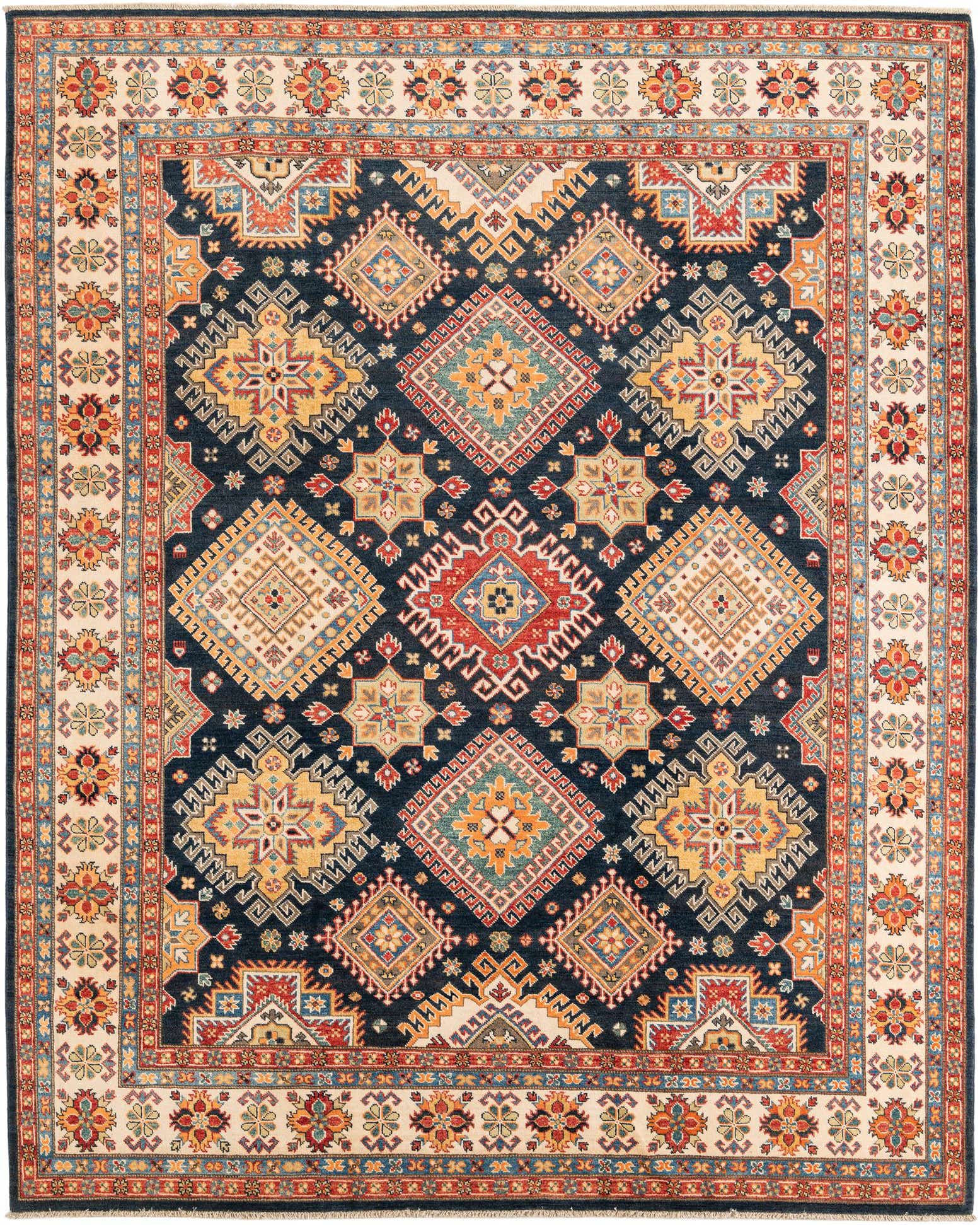 8' x 9' 9 Hand Knotted Kazak Rug
