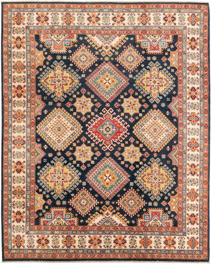 8' x 9' 9 Hand Knotted Kazak Rug