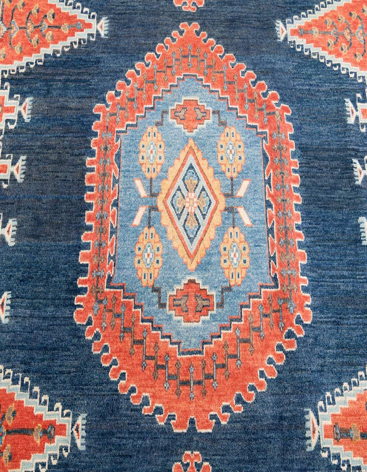 Detail image of 7' 10 x 10'  Hand Knotted Kazak Rug