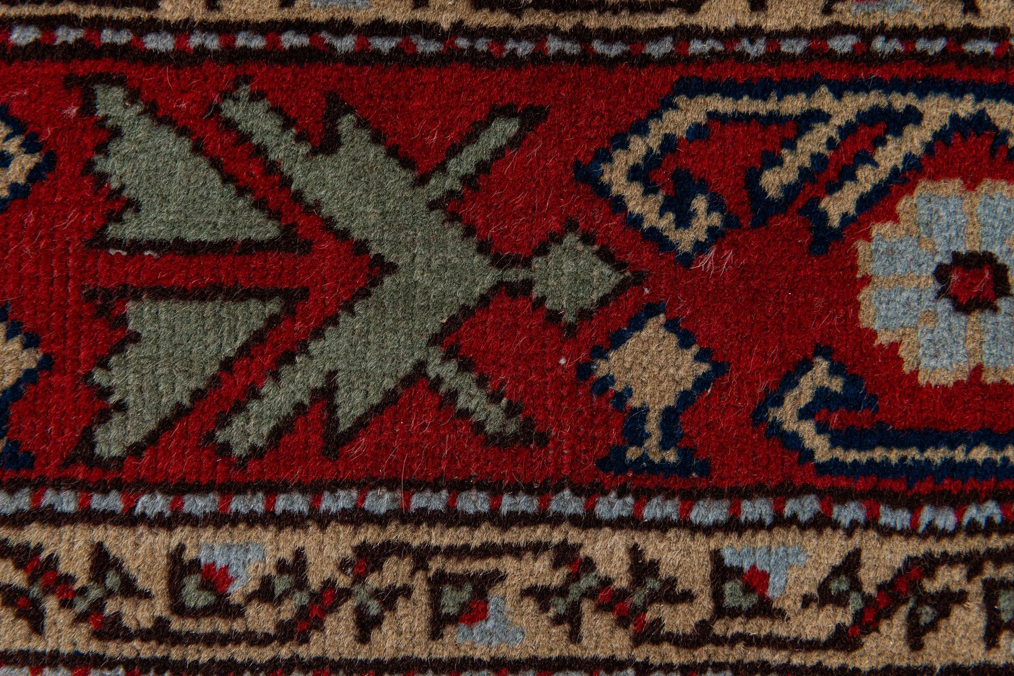3' 11 x 7' 5 Hand Knotted Kazak Wool Rug