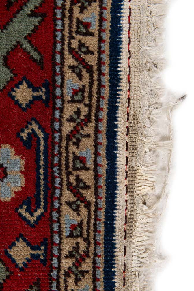 3' 11 x 7' 5 Hand Knotted Kazak Wool Rug