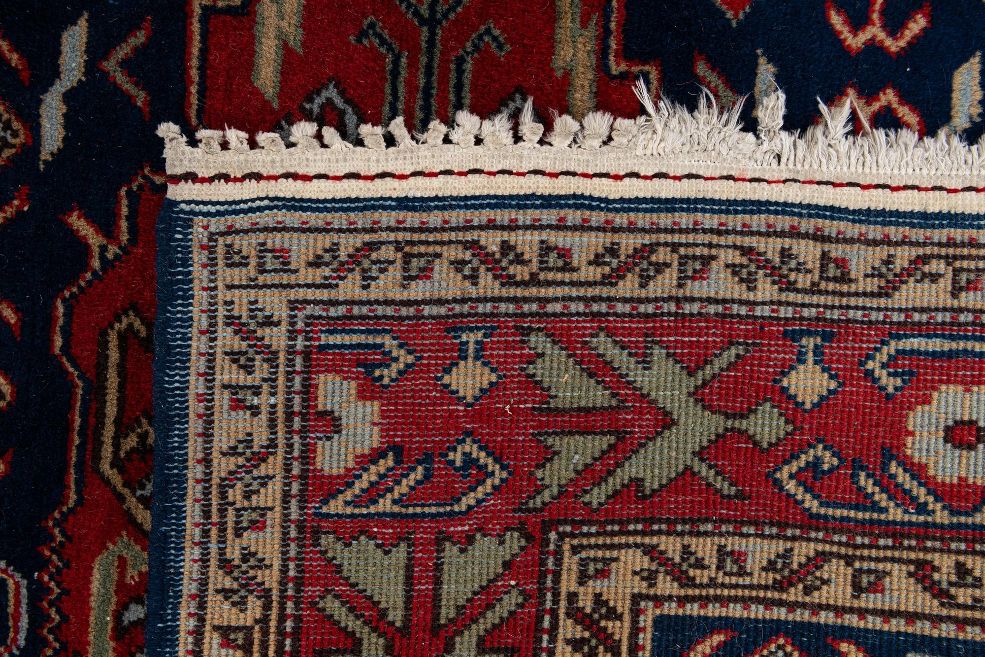 3' 11 x 7' 5 Hand Knotted Kazak Wool Rug