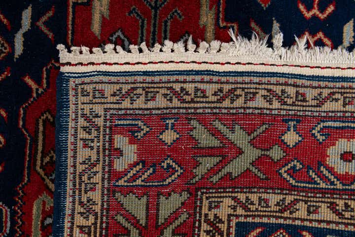 3' 11 x 7' 5 Hand Knotted Kazak Wool Rug
