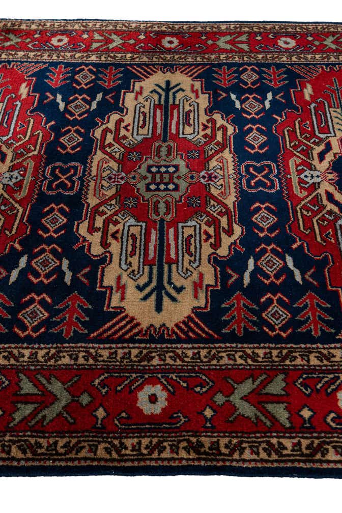 3' 11 x 7' 5 Hand Knotted Kazak Wool Rug