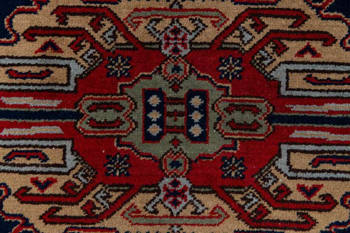 3' 11 x 7' 5 Hand Knotted Kazak Wool Rug